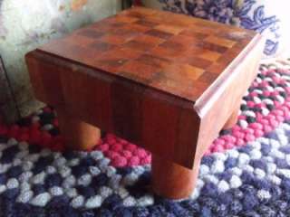 Small Rustic Prmitive Vintage Solid Wood Checkerboard Cutting Board 