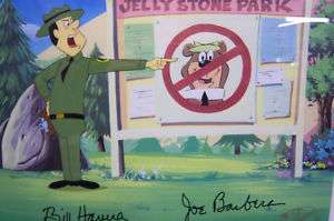 Production Cel Yogi Bear signed by Hanna and Barbera  