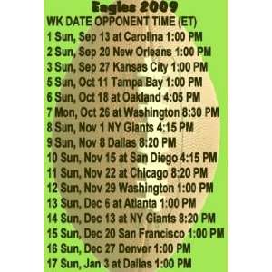  Philadelphia Eagles 2009 schedule keychain viewer. COOL 