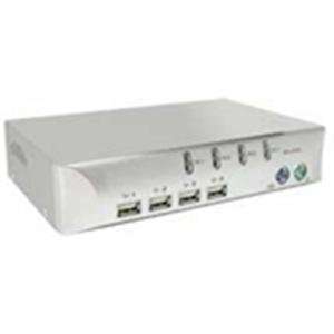  4PORT Multi  platform PS/2 USB KVM with 4PORT USB Hub 