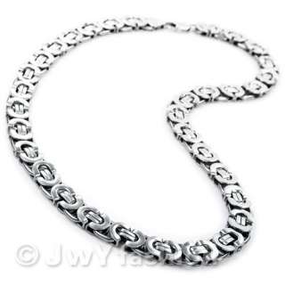 MENS 316L Silver Charm Stainless Steel Necklace Chain  