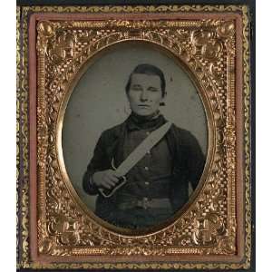  Unidentified soldier in Confederate uniform with D guard 