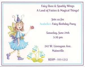 15 Fairy Dust Birthday Party Invitations Personalized  