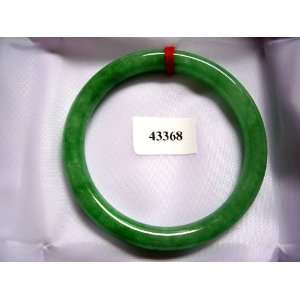  China real Lucky Jade Bracelet Green Bangle 55 mm ROUND 
