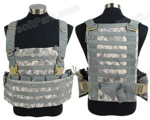 Airsoft Molle with Hydration Pouch Tactical Vest  ACU  