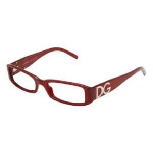   3044b Metallic Red Frame Plastic Eyeglasses, 52mm