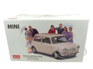   car model of 1959 Morris Mini Minor Saloon Old English White by