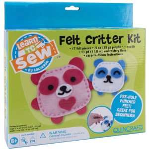  Learn To Sew Felt Critters Kit Panda 2/Pkg (59331) Toys & Games