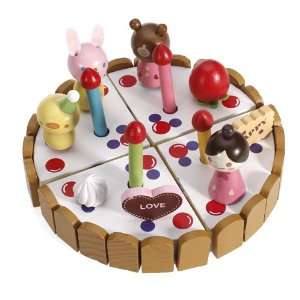  Wooden Pretend Play Birthday Cake Toy Toys & Games