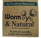 50 ~ 8 Warm & Natural Rag Quilt Cotton Batting Squares