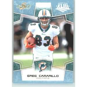  / Score Limited Edition Super Bowl XLIII GLOSSY # 162 Greg Camarillo 