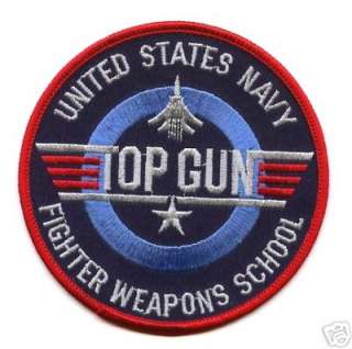 TOP GUN F14 TOMCAT PATCH US NAVY FIGHTER WEAPONS SCHOOL  
