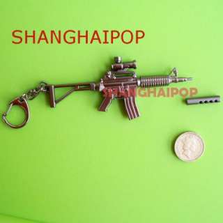 Model Gun Keyring Key Ring Chain Charm Pandent M4 Gift  