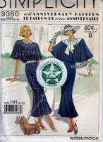   Pattern Misses 1920s Style Dress 8 Gore Skirt & Capelet Size 6   12