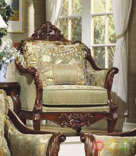 Formal Sofa, Love Seat, Chair 3 Piece Living Room Set Antique Style HD 