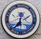 NAVAL WEAPONS STATION Plaque,Seal Beach Californ​ia,wood base 