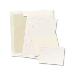  Masterpiece Embossed Rose Ivory Invitation & Note Card Kit 