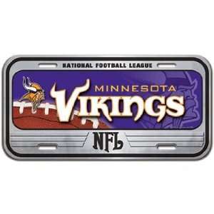    Minnesota Vikings Domed Metal License Plate