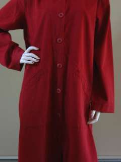 FLAX 09 Fall LONG DAY COAT Duster BRICK Red 1G/1X NEW  