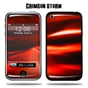   Decal Sticker for Apple iPhone 3G/3GS 8GB 16GB 32GB   Crimson Storm