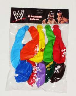 NEW ~WWE WRESTLING~ 10 DECORATED BALLOONS  