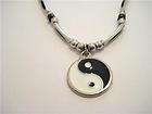 New silver tone metal YIN YANG medal surfer style necklace