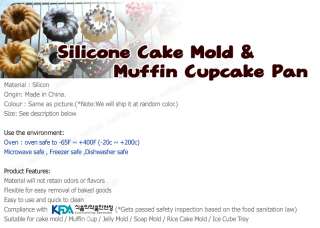 Silicon Mold Mini Star / Muffin Cupcake Pan Bakery  