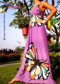 NEW Butterfly Summer/Beach/Evening Women Long Maxi Dress Size Sz M 