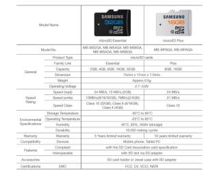 Samsung 32GB 32G Class 10 Micro SD SDHC TF Memory Card  