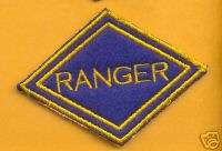 US Army Rangers Diamond Double border WWII   Color  