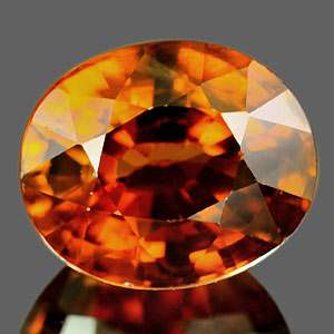 53 Ct. Oval Natural Imperial Zircon Unheated Tanzania  
