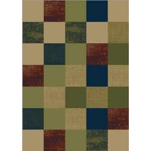   Transitional Area Rugs Green 5x8 Act. Sz. 53x75