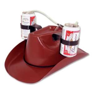  Big Mouth Toys Cowboy Beer Hat   Brown Toys & Games