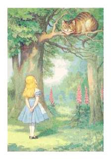 Alice in Wonderland & Cheshire Cat Cross Stitch Pattern  