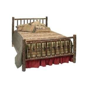 Fireside Lodge Hickory Traditional Style Log Bed with Traditional 