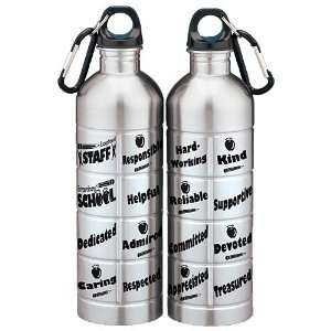   Stainless Steel Message Water Bottle With Carabiner