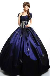  Elegant Shirred Embroidery Quinceanera/Prom/Wedding dresses Ball Gowns