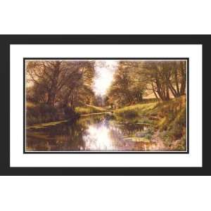   Framed and Double Matted A Winding Stream In Summer