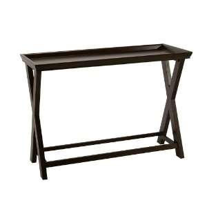  Sofa Table with Tray Design Top in Espresso Rubberwood 