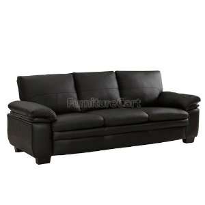   2225 Black Modern Sofa w/ Wood Legs 2225 BL W S Furniture & Decor