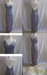   TIFFANY COLORFUL SEQUINS PROM HOMECOMING BALLGOWN MULTICOLOR DRESS SZ