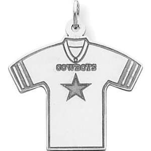  Sterling Silver NFL Dallas Cowboys Football Jersey Charm Jewelry