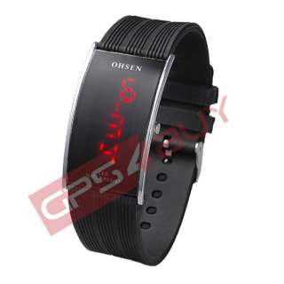 OHSEN Red LED Digital Sports Date Time Watch Unisex New  