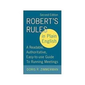  Roberts Rules in Plain English 2nd (second) edition 