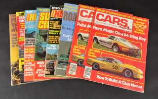 8pc Lot Miscellaneous Vintage Car Magazines 1960s 1970s Popular Hot 
