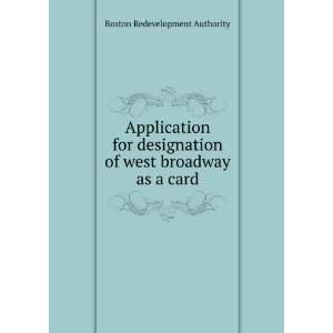   of west broadway as a card Boston Redevelopment Authority Books