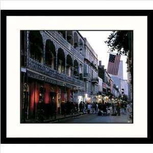 Bourbon Street New Orleans Framed Photograph Frame Finish Black, Size 