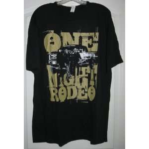  One Night Rodeo Black T shirt, XL 
