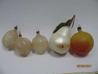 antique vtg glass xmas ornaments fruits  