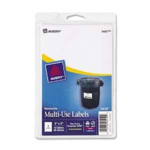 Avery Handwritten Removable ID Label,5 Width x 3 Length   40 / Pack 